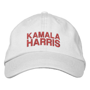 Kamala Harris hete roze fuchsia moderne typografie Geborduurde Pet