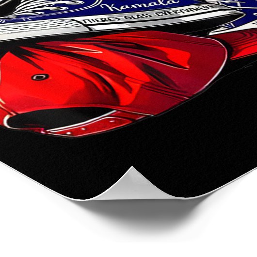 Kamala Harris High Heels stapt op rood Pet Poster (Hoek)