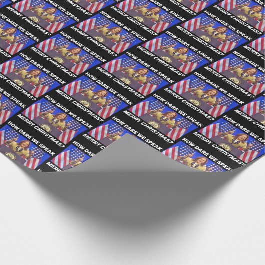 Kamala Harris Hoe durven we te spreken Vrolijk ker Cadeaupapier (Hoek)