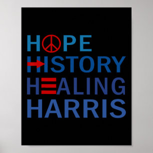 Kamala Harris Hope Geschiedenis Healing Harris Wal Poster