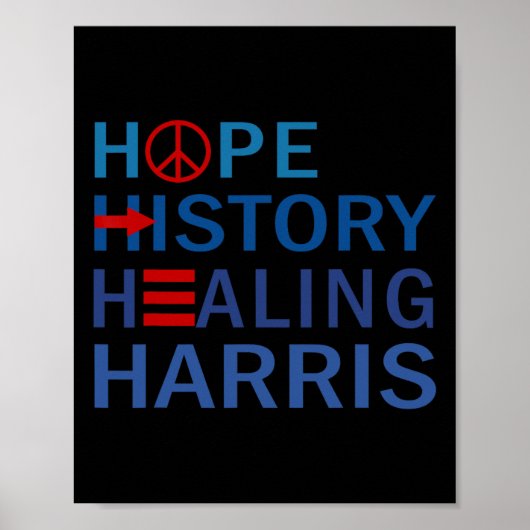 Kamala Harris Hope Geschiedenis Healing Harris Wal Poster (Voorkant)