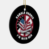 Kamala Harris Ik ben bij haar Patriottische Conver Keramisch Ornament (Rechts)