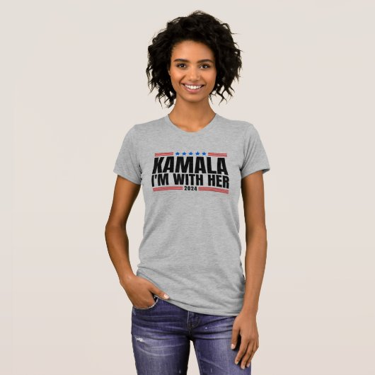 Kamala Harris Ik ben met haar Kamala Harris 2024 T-shirt (Voorkant volledig)