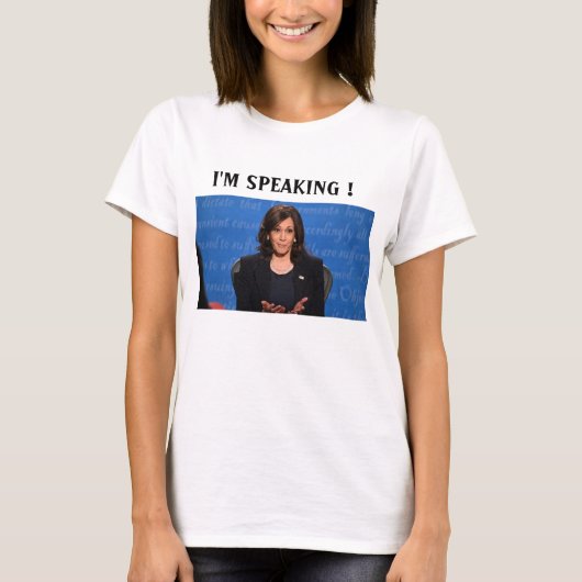 Kamala Harris Ik praat T-shirt (Voorkant)