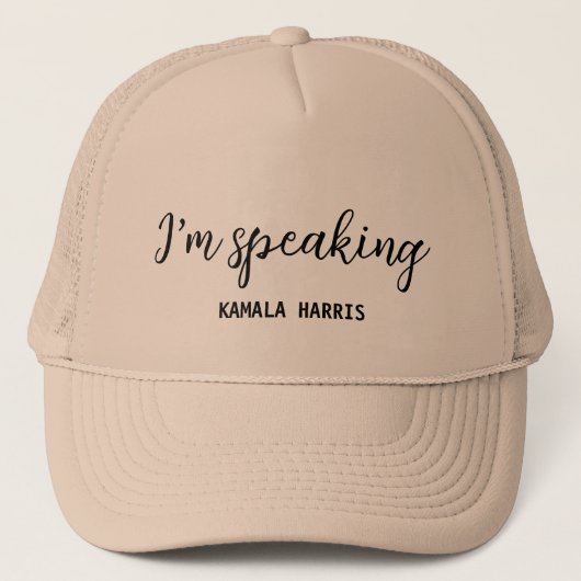 Kamala Harris Ik spreek 2024 Madam President Trucker Pet (Voorkant)
