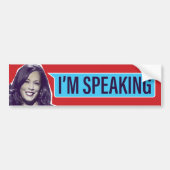 Kamala Harris / Ik spreek Bumpersticker (Voorkant)