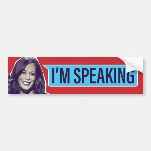 Kamala Harris / Ik spreek Bumpersticker (Voorkant)