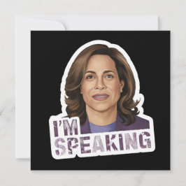 Kamala Harris Ik spreek, historisch debat citaat Bedankkaart