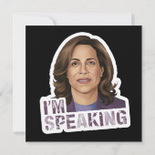 Kamala Harris Ik spreek, historisch debat citaat Kaart (Achterkant)