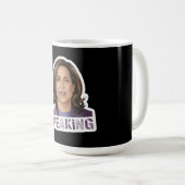 Kamala Harris Ik spreek, historisch debat citaat Koffiemok (Voorkant rechts)