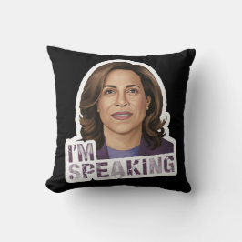 Kamala Harris Ik spreek, historisch debat citaat Kussen