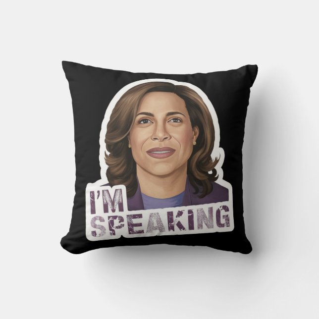 Kamala Harris Ik spreek, historisch debat citaat Kussen (Voorkant)