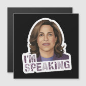 Kamala Harris Ik spreek, historisch debat citaat Magnetische Uitnodiging (Voorkant / Achterkant)