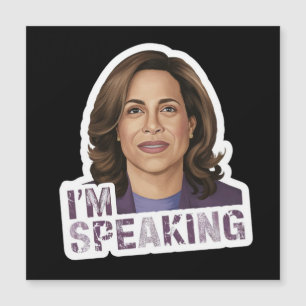 Kamala Harris Ik spreek, historisch debat citaat Magnetische Uitnodiging