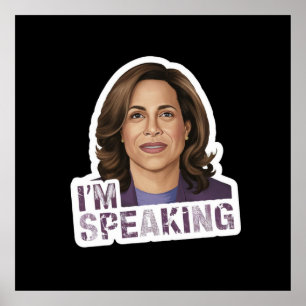 Kamala Harris Ik spreek, historisch debat citaat Poster