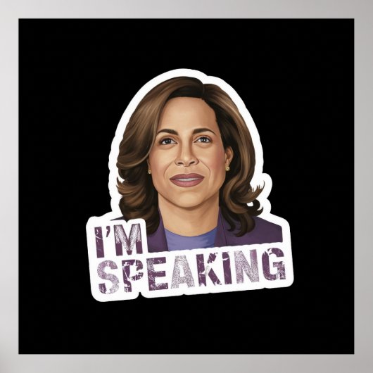 Kamala Harris Ik spreek, historisch debat citaat Poster (Voorkant)