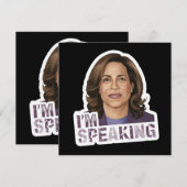 Kamala Harris Ik spreek, historisch debat citaat Save The Date (Voorkant / Achterkant)