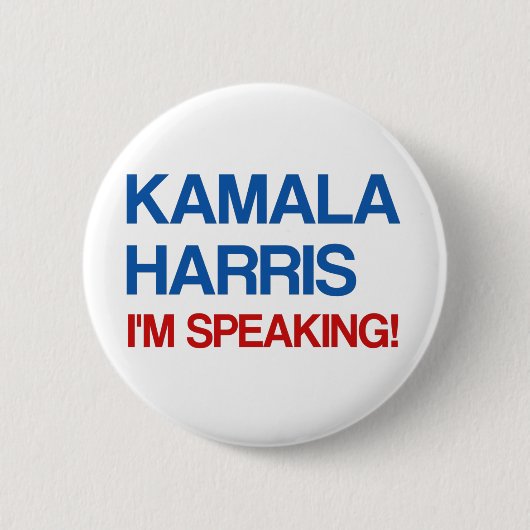 Kamala Harris, ik spreek! Ronde Button 5,7 Cm (Voorkant)