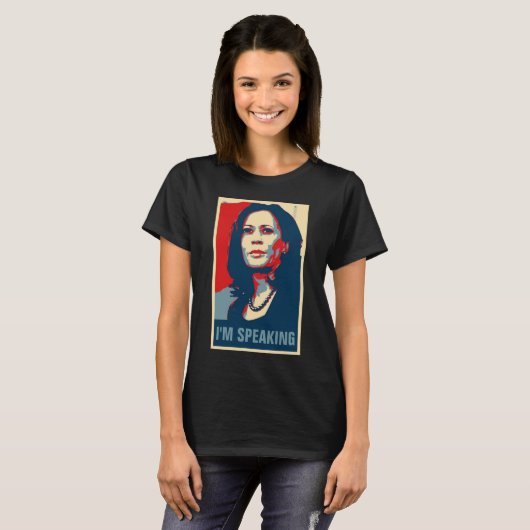 Kamala Harris Ik spreek T-shirt (Voorkant volledig)