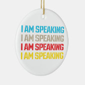 Kamala Harris Ik voer het woord Keramisch Ornament (Rechts)