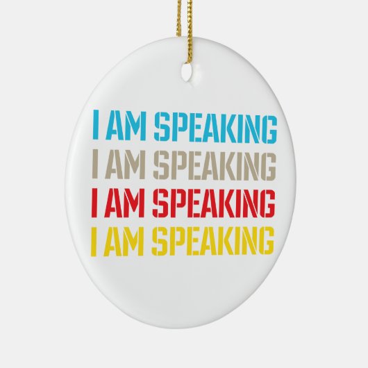 Kamala Harris Ik voer het woord Keramisch Ornament (Rechts)