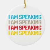 Kamala Harris Ik voer het woord Keramisch Ornament (Voorkant)