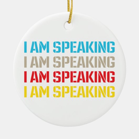 Kamala Harris Ik voer het woord Keramisch Ornament (Voorkant)