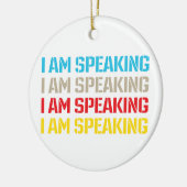 Kamala Harris Ik voer het woord Keramisch Ornament (Links)