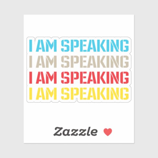 Kamala Harris Ik voer het woord Sticker (Vel)