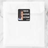 Kamala Harris Ik voer het woord Vierkante Sticker (Tas)