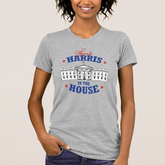 Kamala Harris in het huis T-shirt (Voorkant)