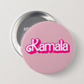 Kamala Harris in het roze Ronde Button 7,6 Cm (Voorkant /achterkant)