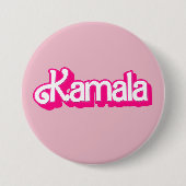 Kamala Harris in het roze Ronde Button 7,6 Cm (Voorkant)