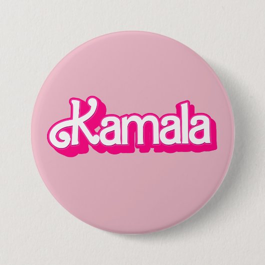 Kamala Harris in het roze Ronde Button 7,6 Cm (Voorkant)