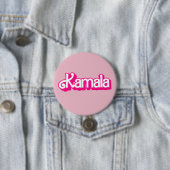 Kamala Harris in het roze Ronde Button 7,6 Cm (In situ)