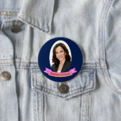 Kamala Harris in Roze en Blauw Ronde Button 7,6 Cm (In situ)