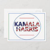 Kamala Harris in vlag kleuren Briefkaart (Voorkant / Achterkant)