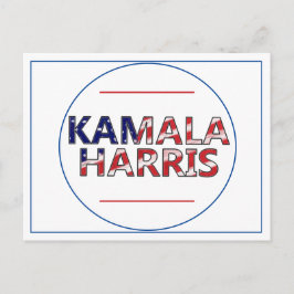 Kamala Harris in vlag kleuren Briefkaart