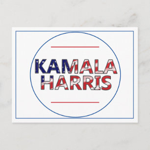 Kamala Harris in vlag kleuren Briefkaart