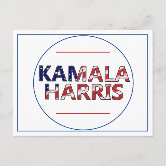 Kamala Harris in vlag kleuren Briefkaart (Voorkant)