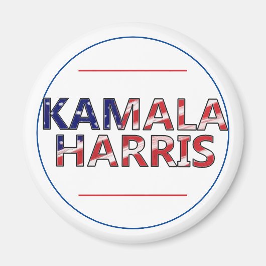 Kamala Harris in vlag kleuren Magneet (Voorkant)