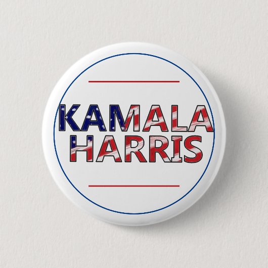 Kamala Harris in vlag kleuren Ronde Button 5,7 Cm (Voorkant)