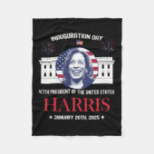 Kamala Harris Inauguratiedag 2025 Madam 47th Pre Fleece Deken (Voorkant)
