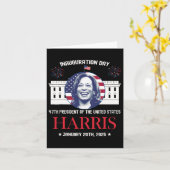 Kamala Harris Inauguratiedag 2025 Madam 47th Pre Kaart (Gele Bloem)