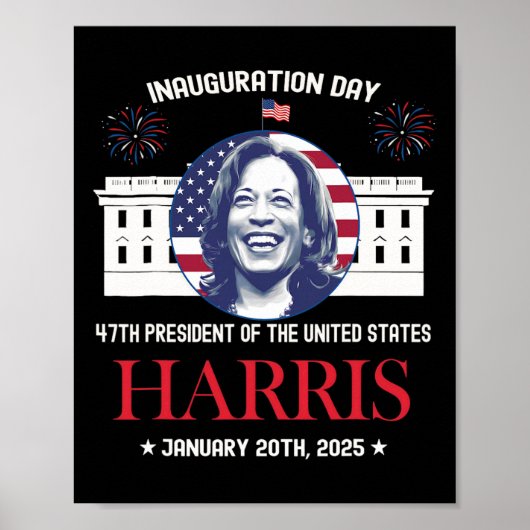 Kamala Harris Inauguratiedag 2025 Madam 47th Pre Poster (Voorkant)
