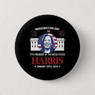 Kamala Harris Inauguratiedag 2025 Madam 47th Pre Ronde Button 5,7 Cm