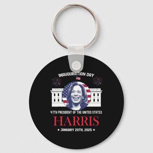 Kamala Harris Inauguratiedag 2025 Madam 47th Pre Sleutelhanger (Voorkant)