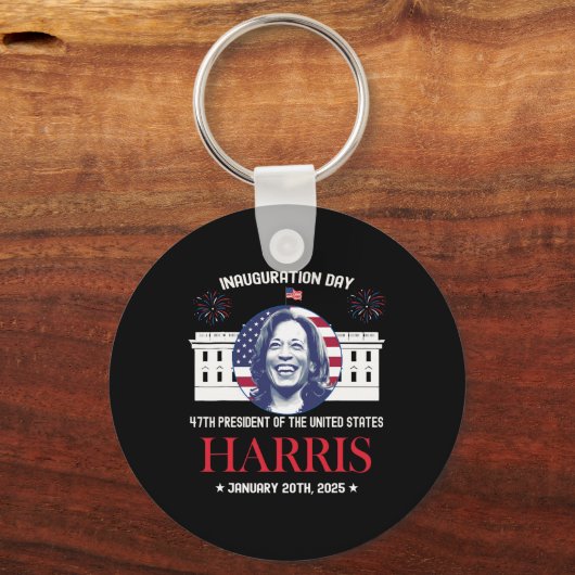 Kamala Harris Inauguratiedag 2025 Madam 47th Pre Sleutelhanger (Voorkant)