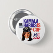 Kamala Harris is een agent Ronde Button 5,7 Cm (Voorkant /achterkant)