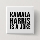 KAMALA HARRIS IS EEN GRAP BUTTONNEN VIERKANTE BUTTON 5,1 CM (Voorkant)